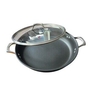 Calphalon Classic Anodized Non-Stick Wok 12" Skillet Saute Pan Fry Pan Lid